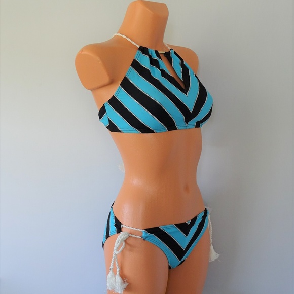 Michael Kors NWT 2Pc Rope Rugby Bikini Set - Picture 2 of 3